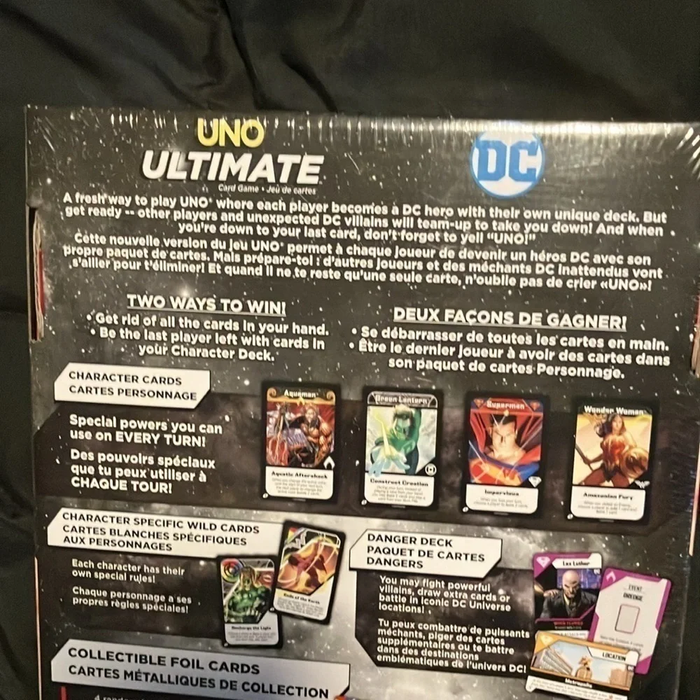 Mattel Games UNO Ultimate DC Card Game for Kids & Adults with 4 Character & More